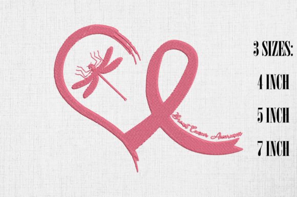 Breast Cancer Awareness Dragonfly Ribbon