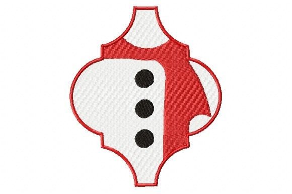 Christmas Snowman Arabesque Ornament