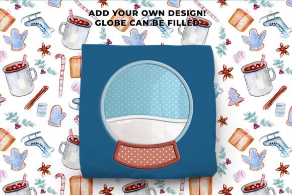 Fillable Snow Globe Blank Applique