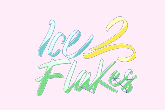 Ice Flakes Lettering