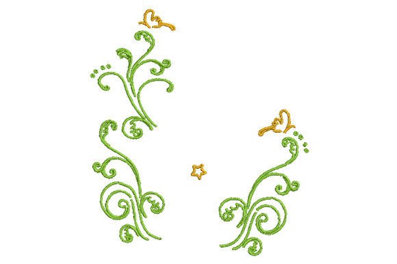 Ivy with Butterflies and Stars