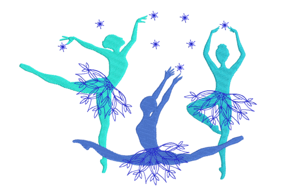Snowflakes Ballerinas: Elegant Holiday Charm for Handmade Gifts